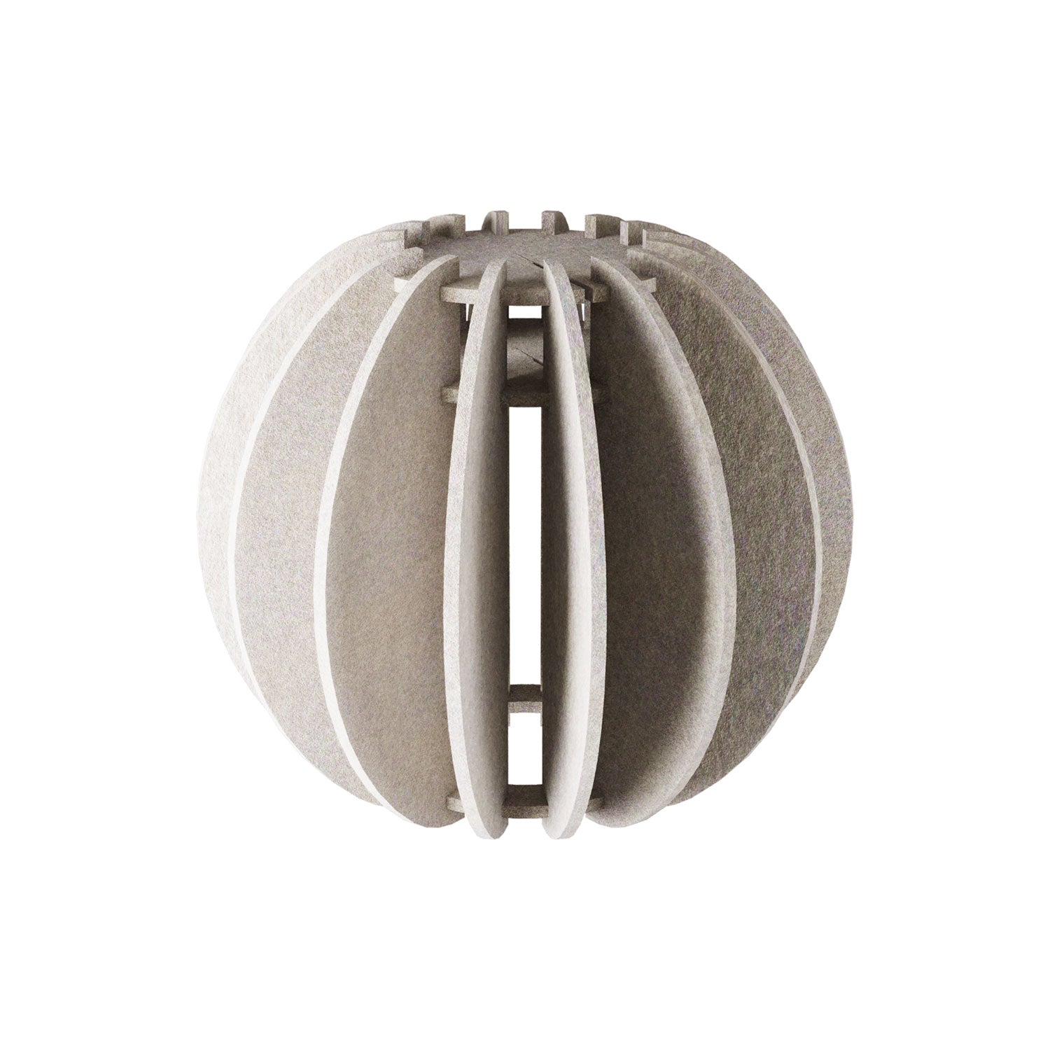 Lampada a sospensione con paralume ellittico LAMPSHHADE in materiale fonoassorbente - Tortora melange