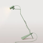 Lampada da terra inclinabile con faretto magnetico orientabile - Mario Tubo - Verde
