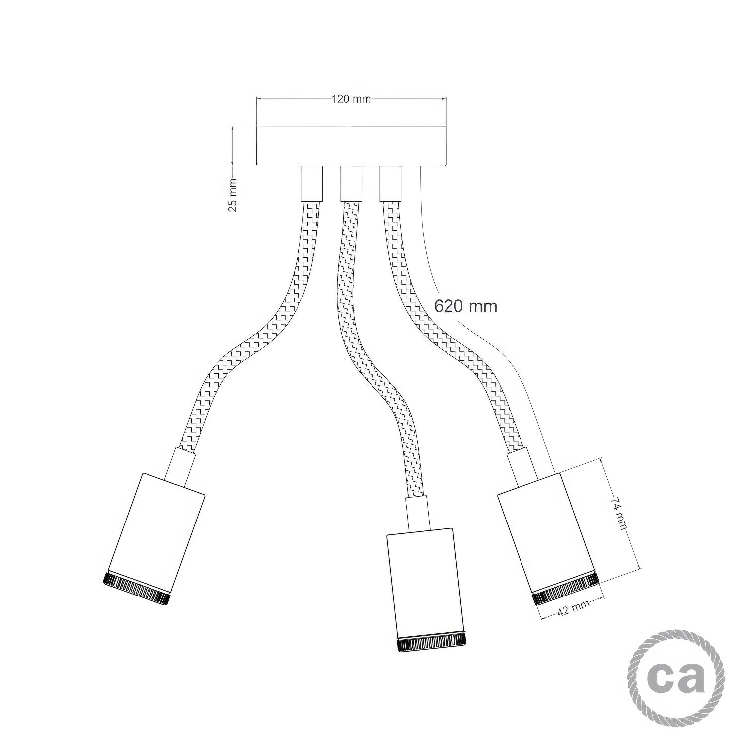 Lampada Mini faretto SPOTLIGHT GU1d0 Flex 60 da parete e soffitto - Bianco opaco