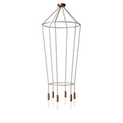 Lampadario 2 Cage a 6 cadute P-Light - Rame satinato