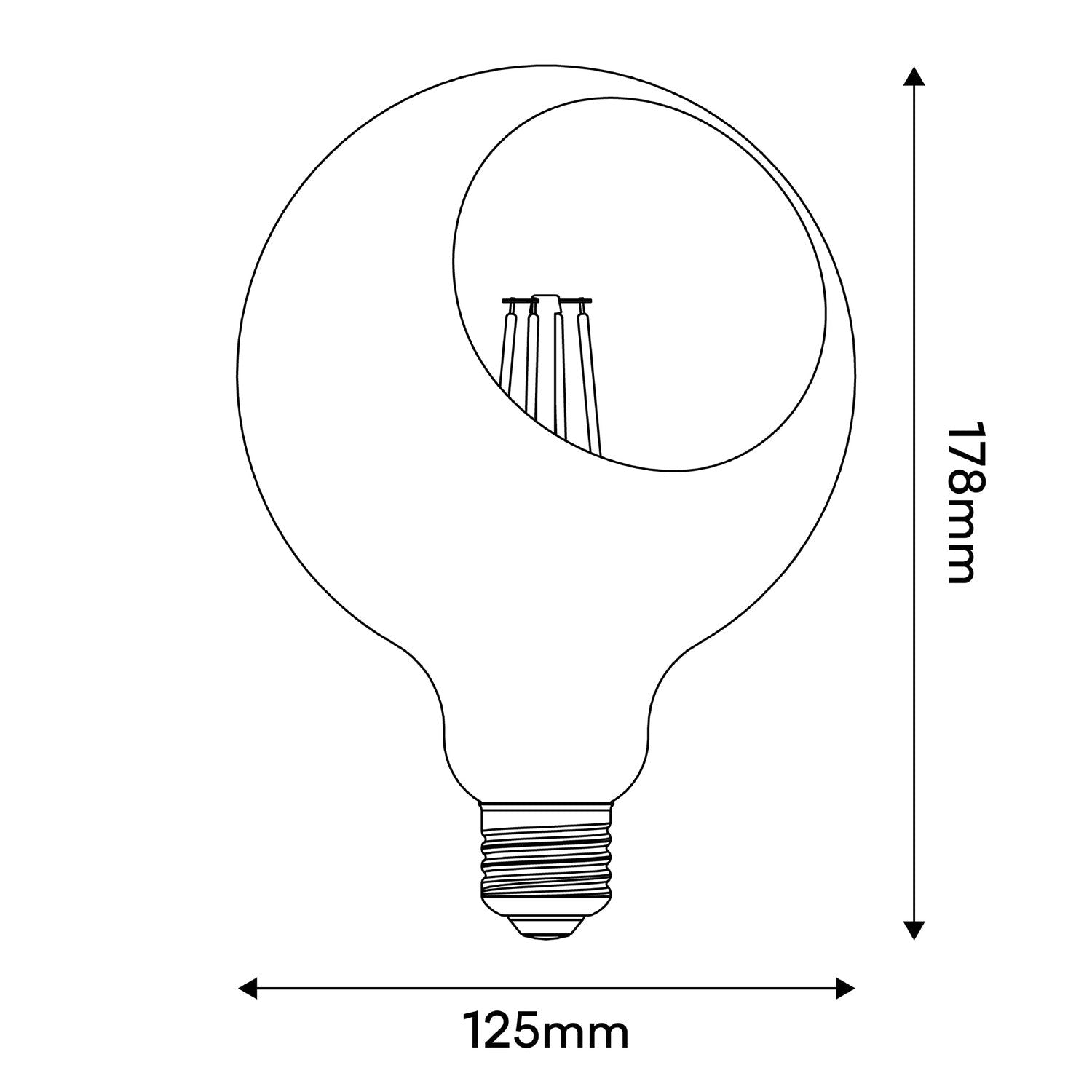Lampadina LED Camo G125 4,8W 806Lm E27 2700K Dimmerabile - Bianco