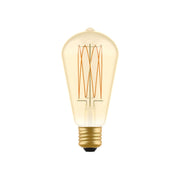Lampadina LED Dorata Carbon Line filamento verticale Edison ST64 7W 640Lm E27 2700K Dimmerabile - C54