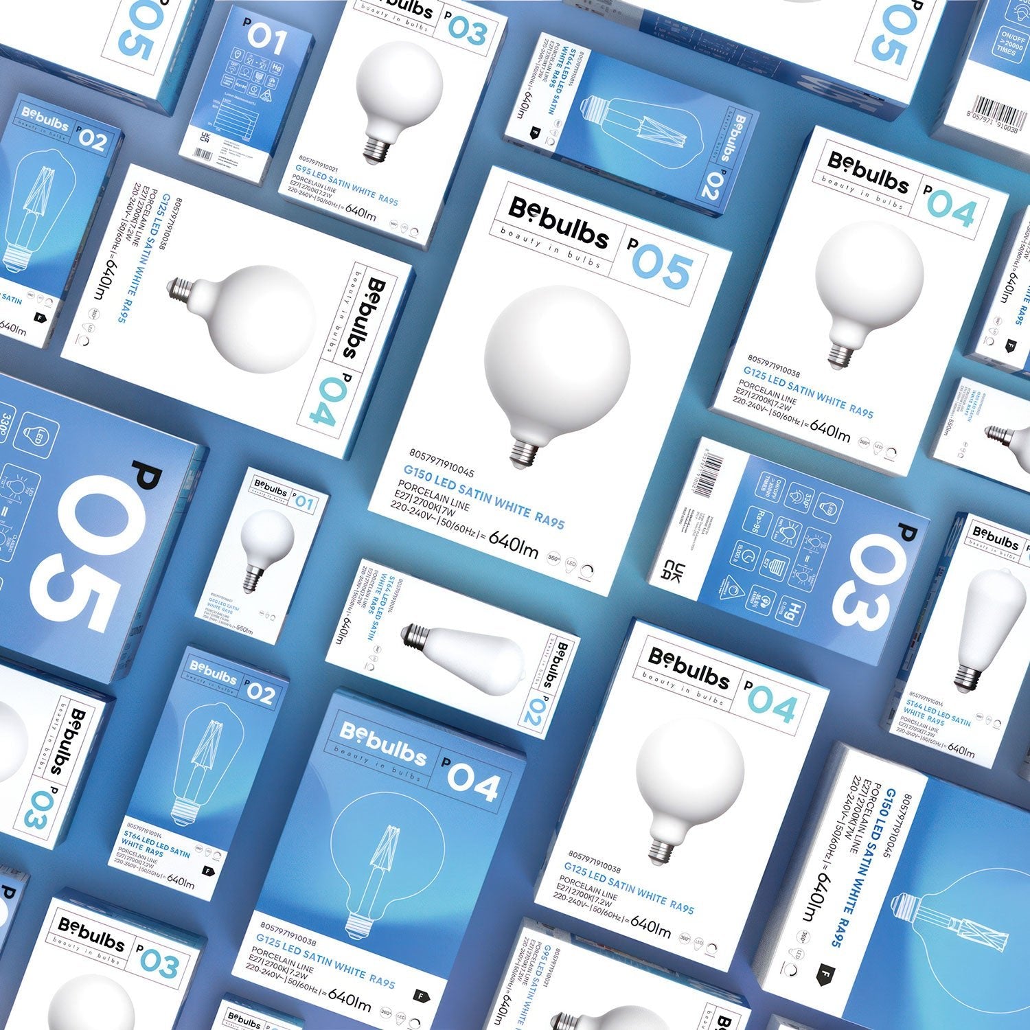 Lampadina LED Effetto Porcellana CRI 95 G150 7W 640Lm E27 2700K Dimmerabile - P05