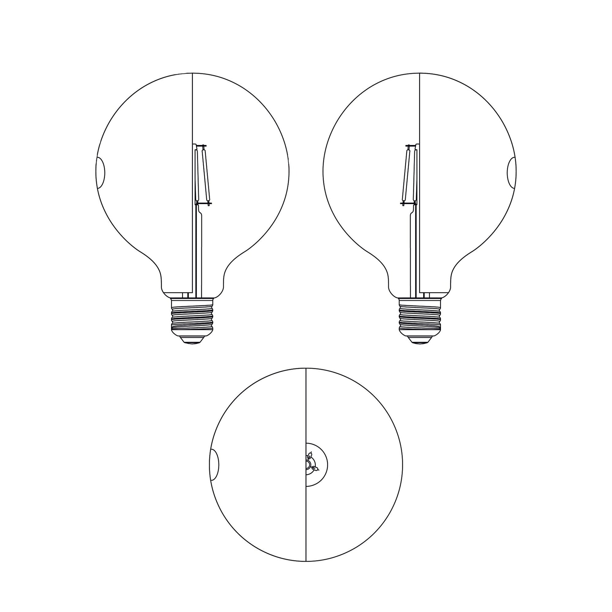 Lampadina LED Talia G125 4,8W 806Lm E27 2700K Dimmerabile - Verde