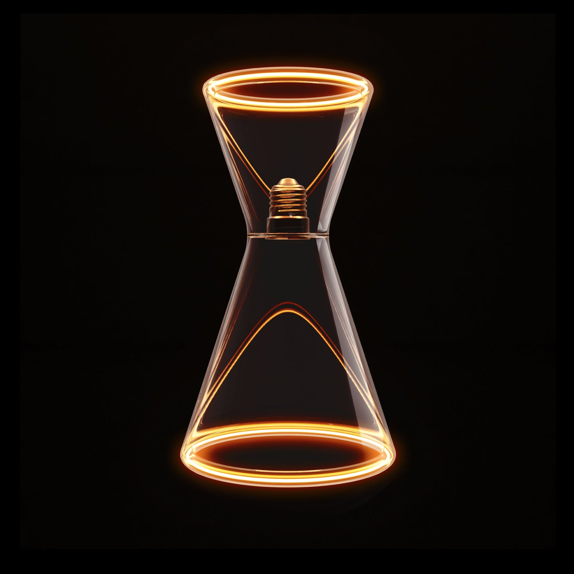 Lampadina LED Trasparente Ghost Line Doppio Cono 8W 780 Lm E27 2200K Dimmerabile - G08