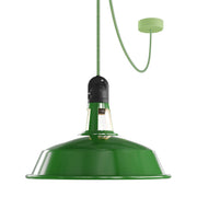 Modulair ELEGANT Lampada per esterni con paralume, 5 m cavo, rosone in silicone e portalampada IP65 waterproof - Verde