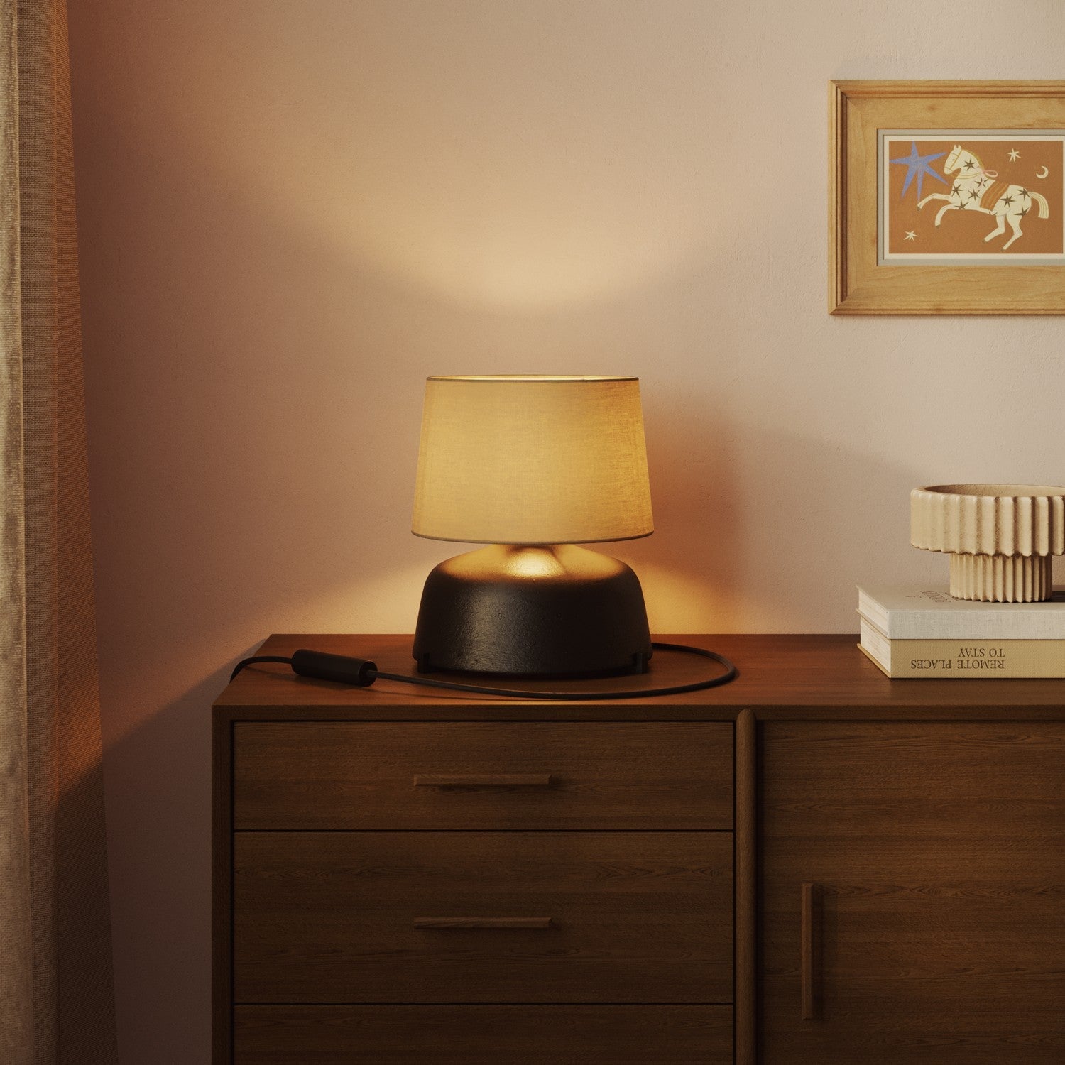 Paralume Athena con attacco E27 per lampada da tavolo e da terra - Made in Italy - Arenal Tortora