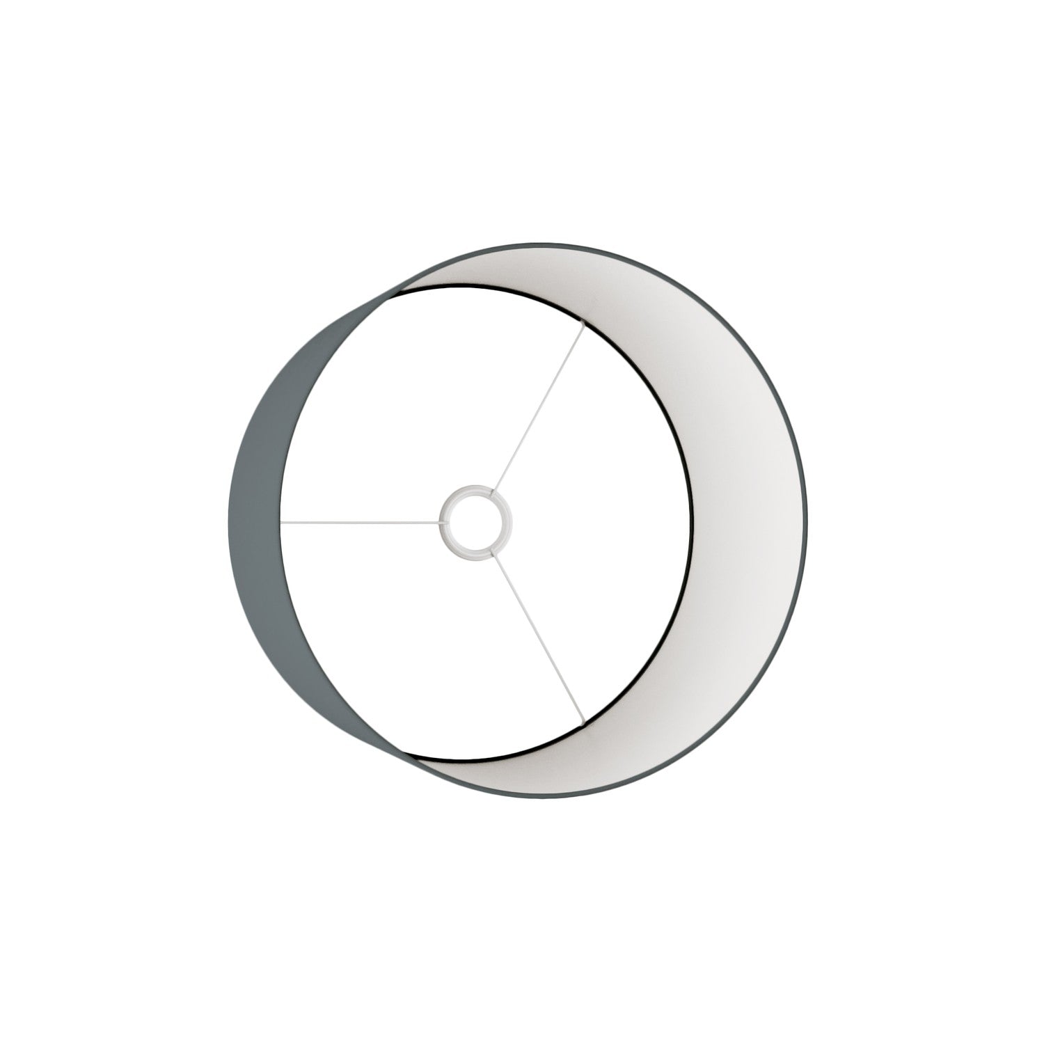 Paralume Cilindro L in tessuto con attacco E27 - Made in Italy - Teletta Grigio Scuro