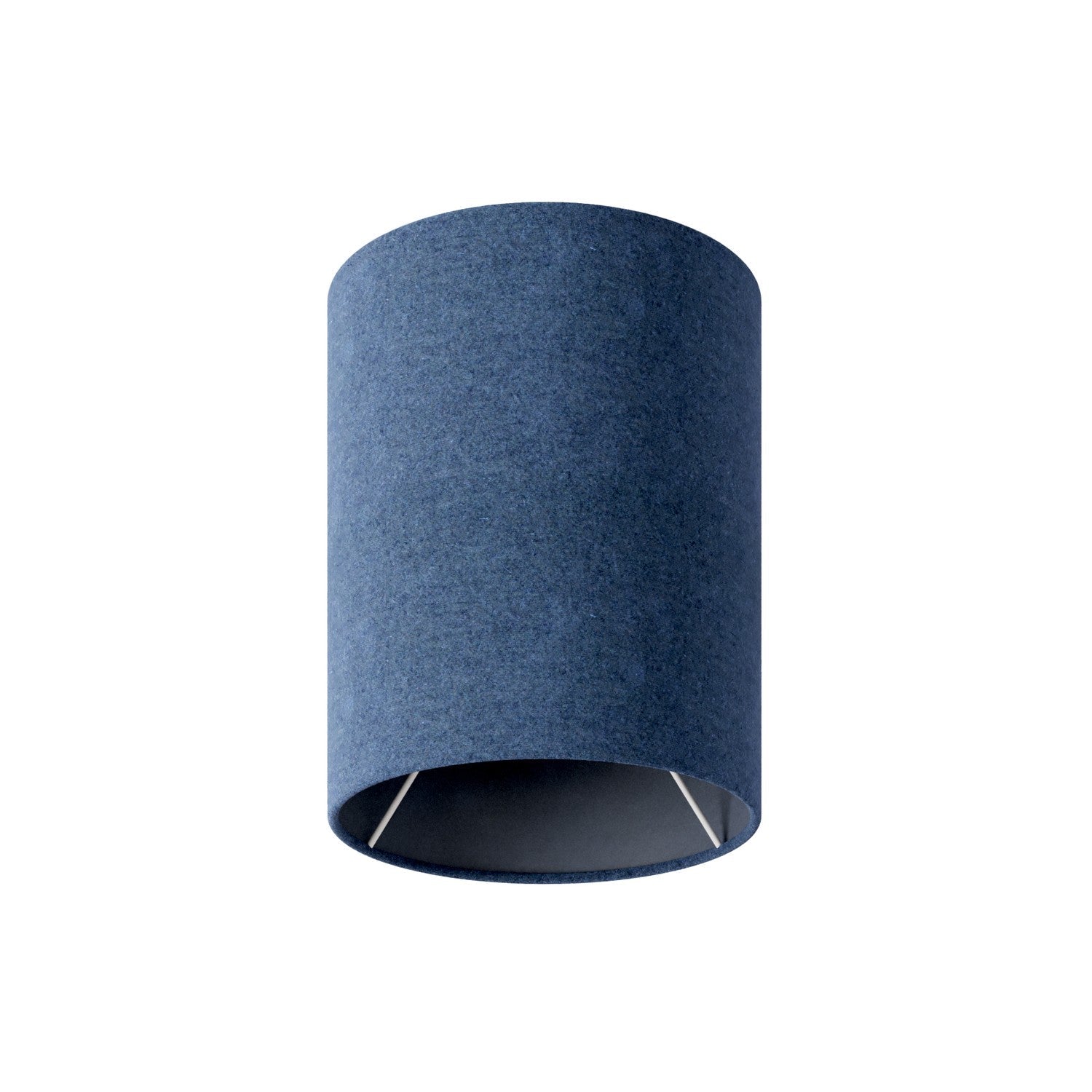 Paralume Cilindro S in tessuto con attacco E27 - Made in Italy - Lana Blu