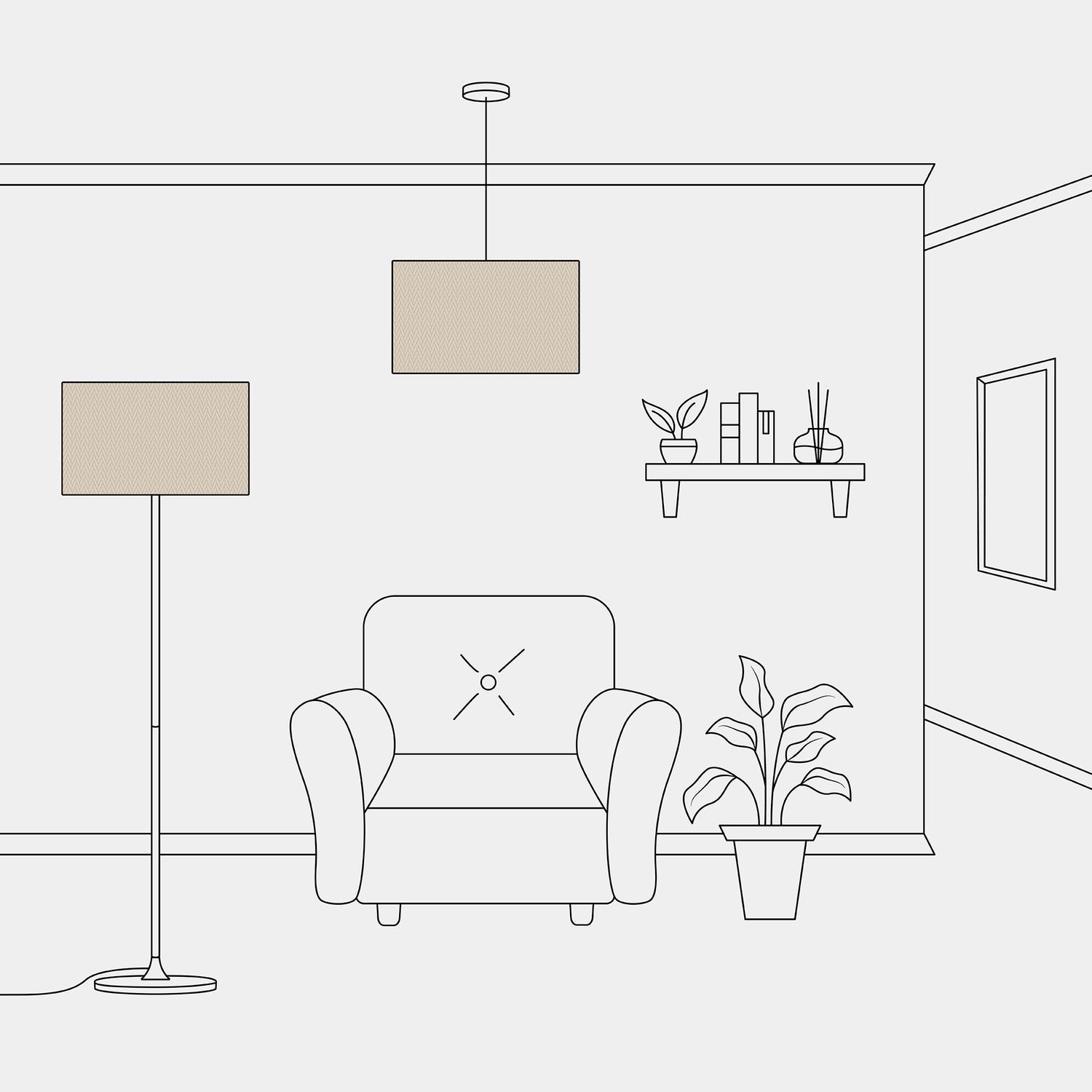 Paralume Cilindro XL in tessuto con attacco E27 - Made in Italy - Arenal Tortora