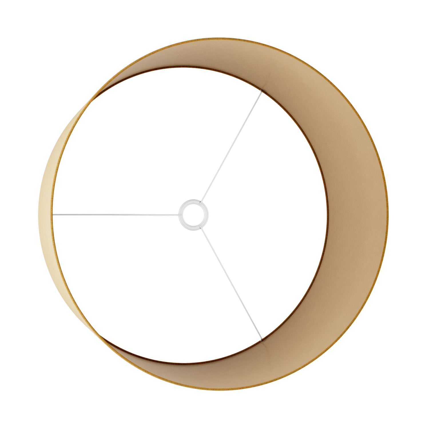 Paralume Cilindro XXL in tessuto con attacco E27 - Made in Italy - Lana Senape