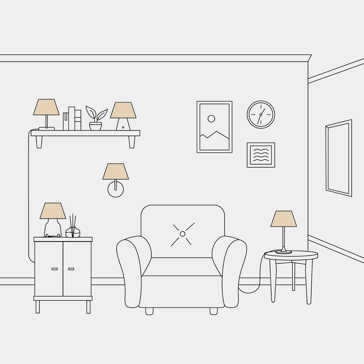 Paralume Impero S con attacco E27 per lampada da tavolo o applique - Made in Italy - Raphia