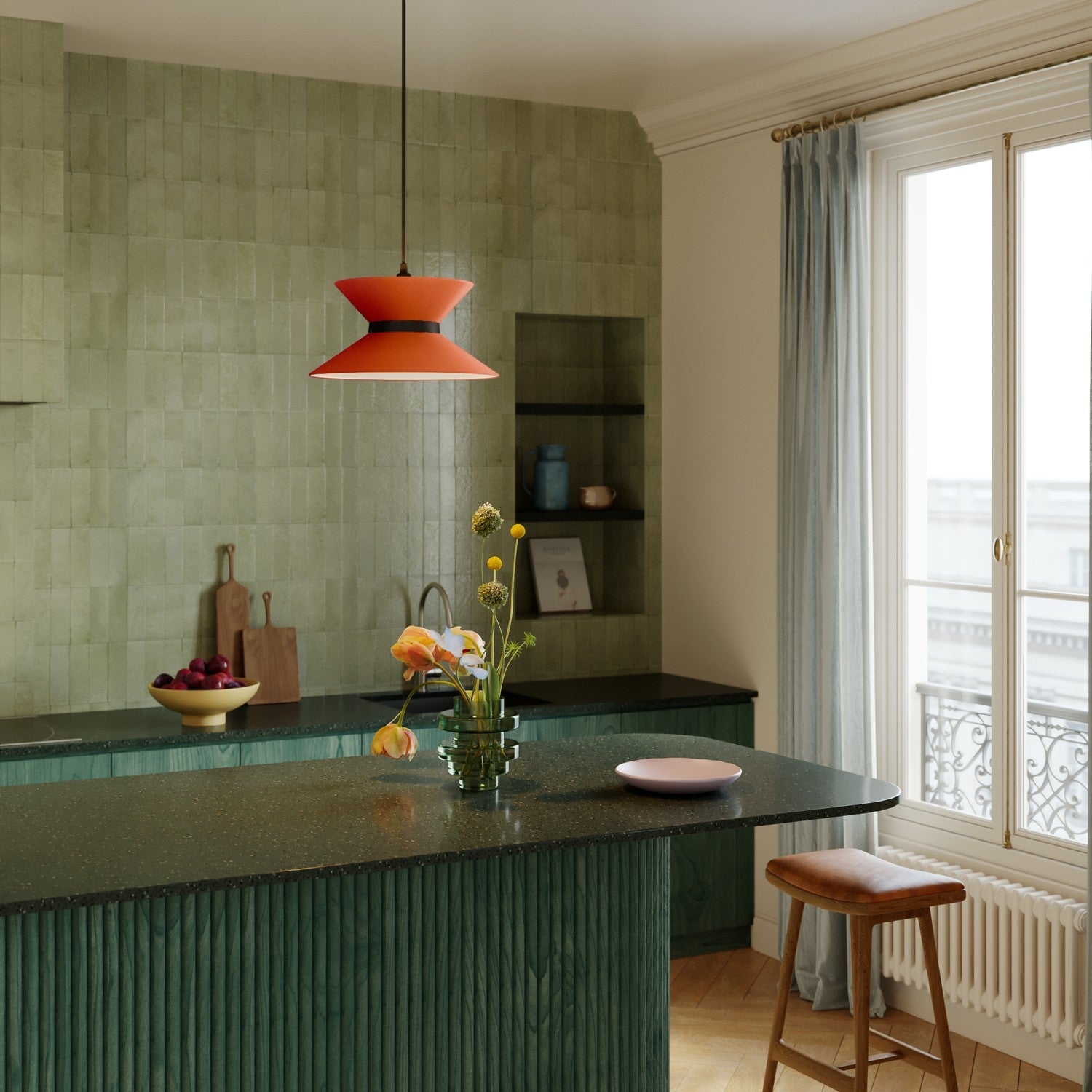 Paralume in tessuto Clessidra Cinette aragosta - Made in Italy Teletta antracite