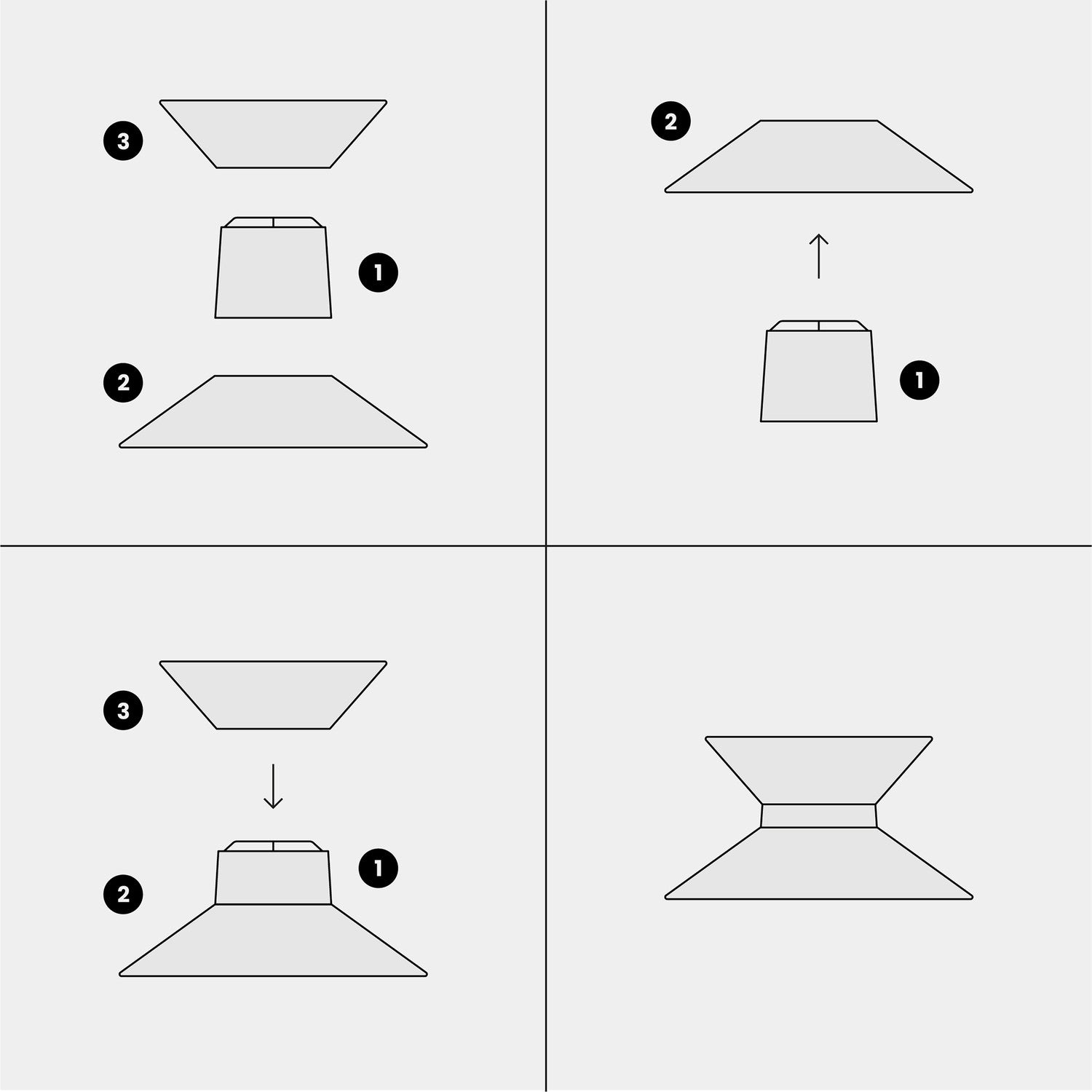 Paralume in tessuto Clessidra Teletta grigio scuro - Made in Italy Arenal sabbia