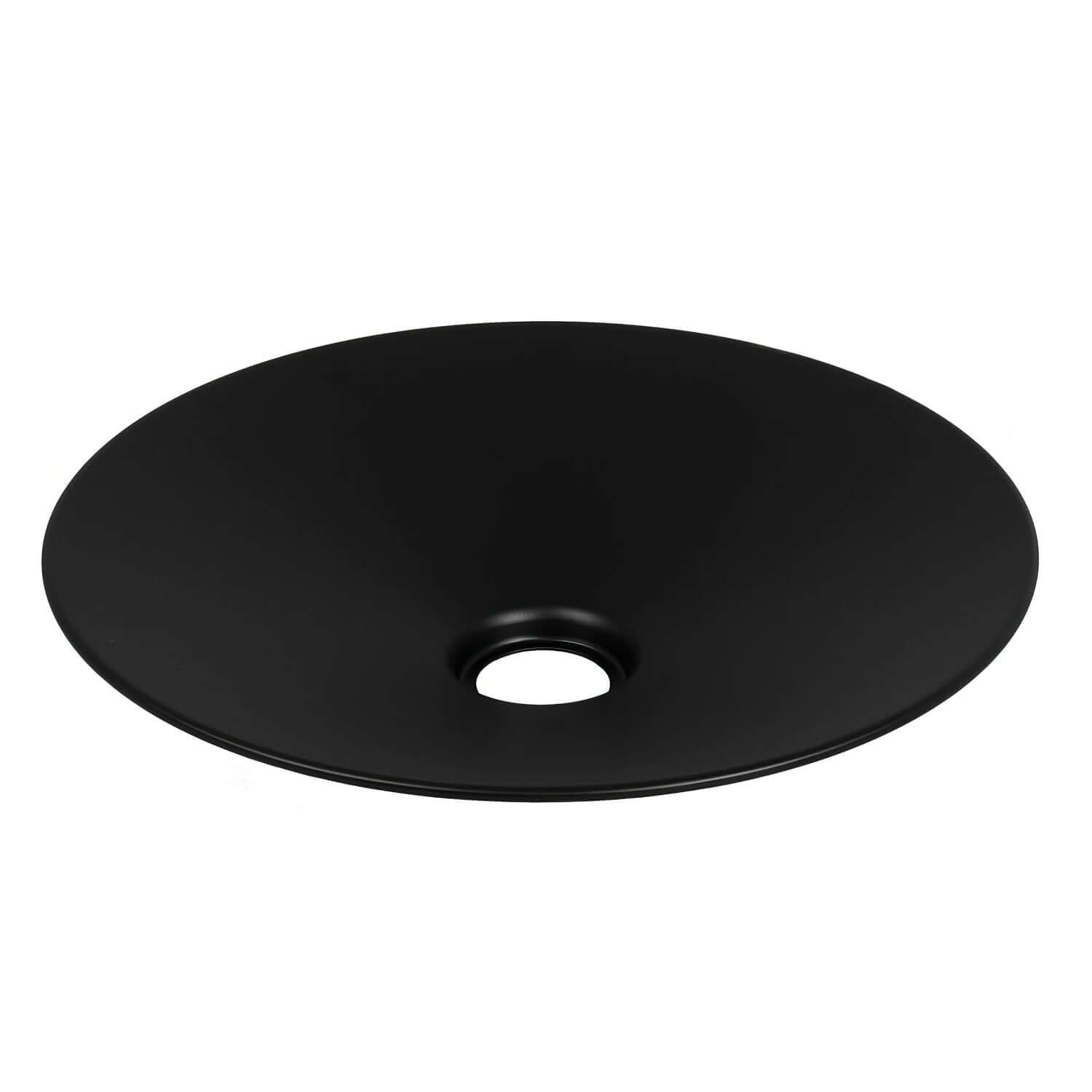 Paralume Swing in metallo smaltato per portalampada E27 - Nero interno Nero