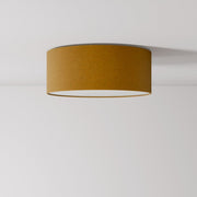 Plafoniera in tessuto Small - Made in Italy - Lana Senape