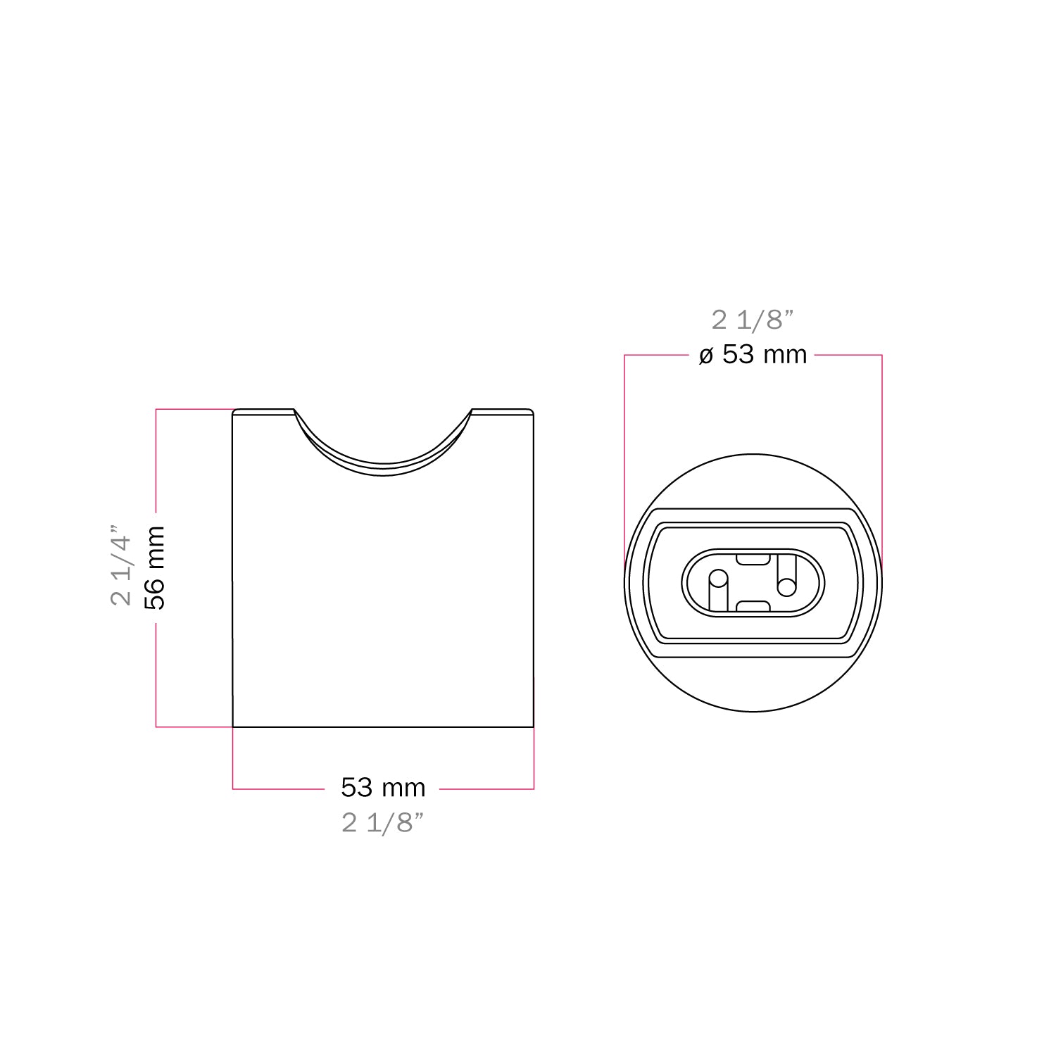Portalampada S14d in metallo da parete o soffitto - Bronzo satinato