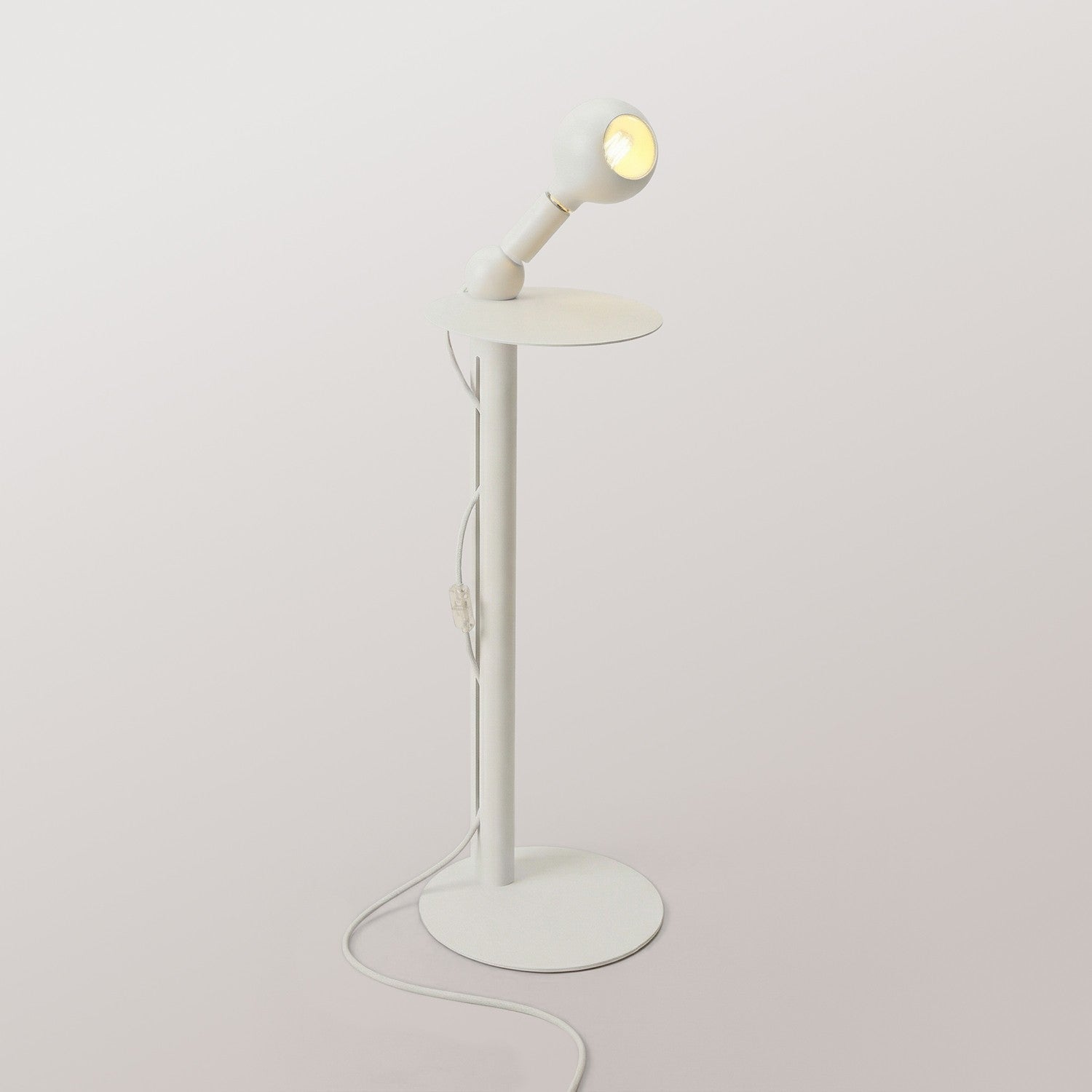 Rocco - Lampada da terra con lampadina Camo - Bianco