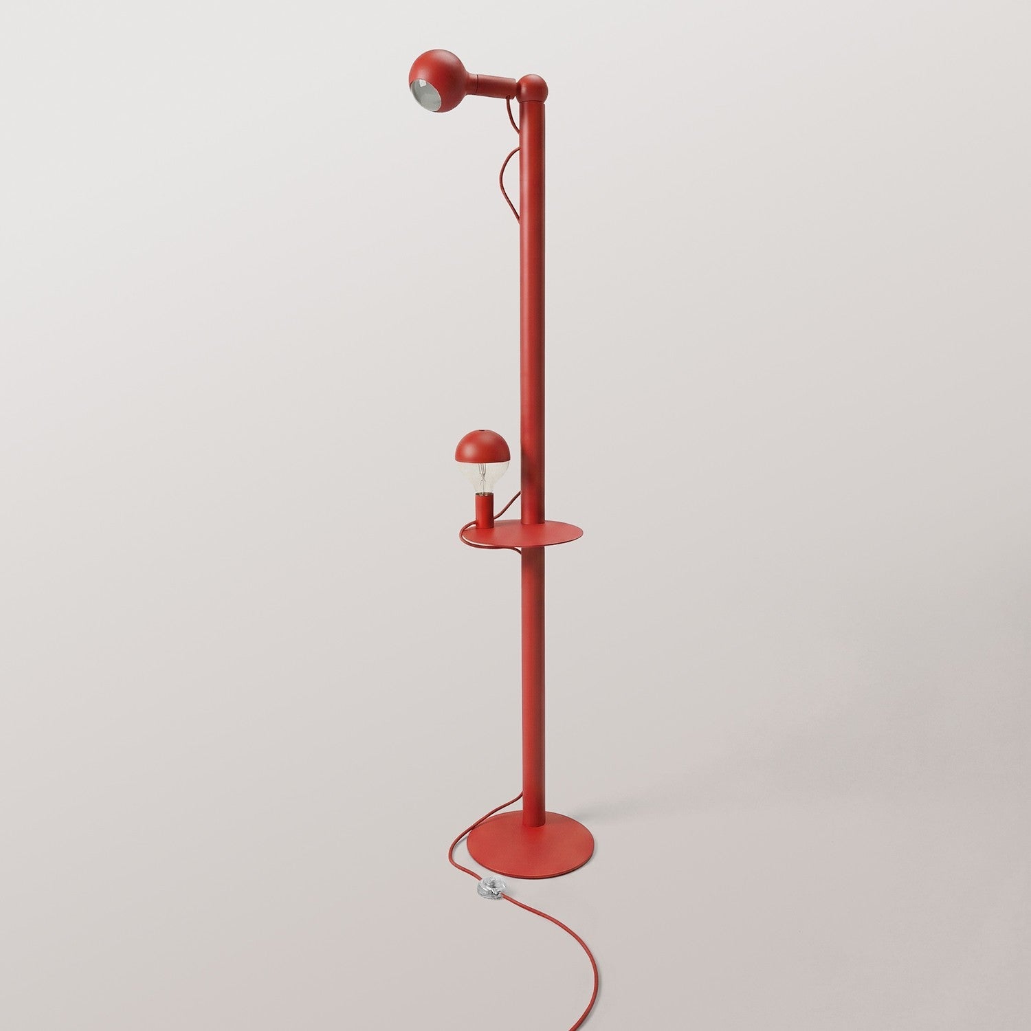 Rocco XXL - Lampada da terra con lampadina Maria e Camo - Rosso