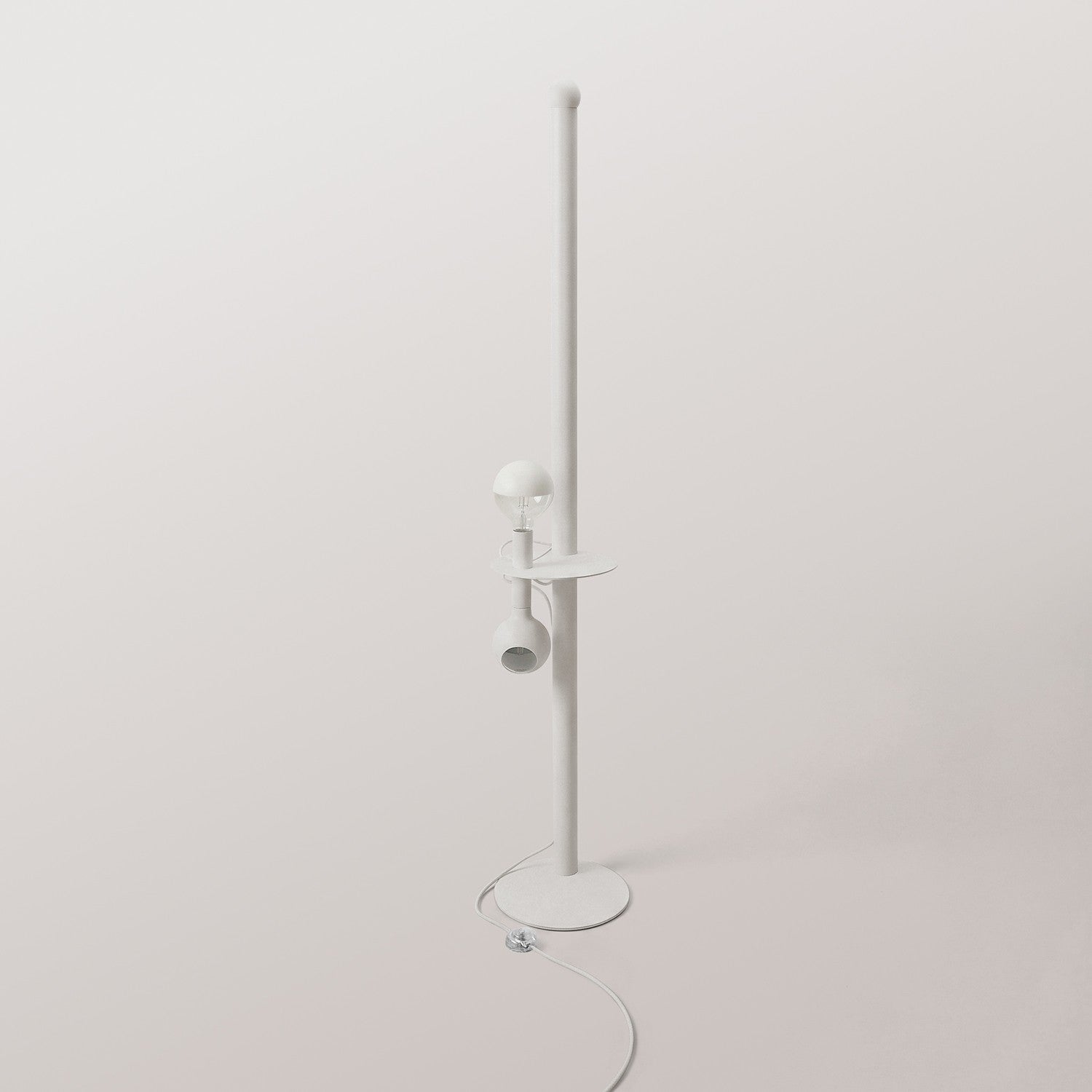 Rocco XXL - Lampada da terra con spina UK e lampadina Maria e Camo - Bianco