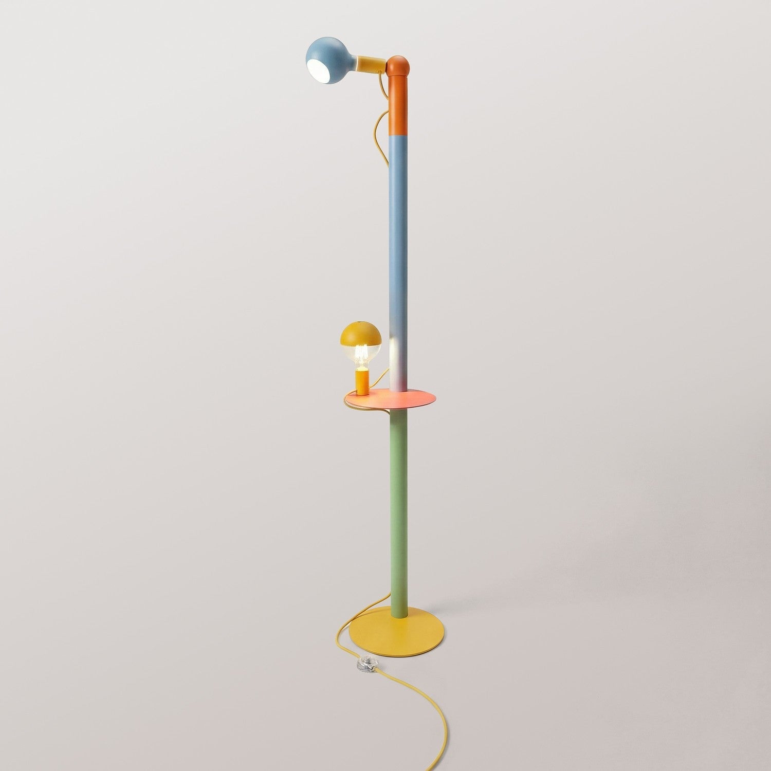 Rocco XXL - Lampada da terra multicolor con lampadina Maria e Camo