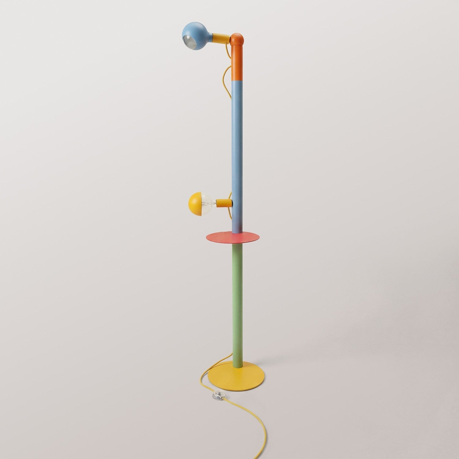 Rocco XXL - Lampada da terra multicolor con lampadina Maria e Camo - Creative Cables