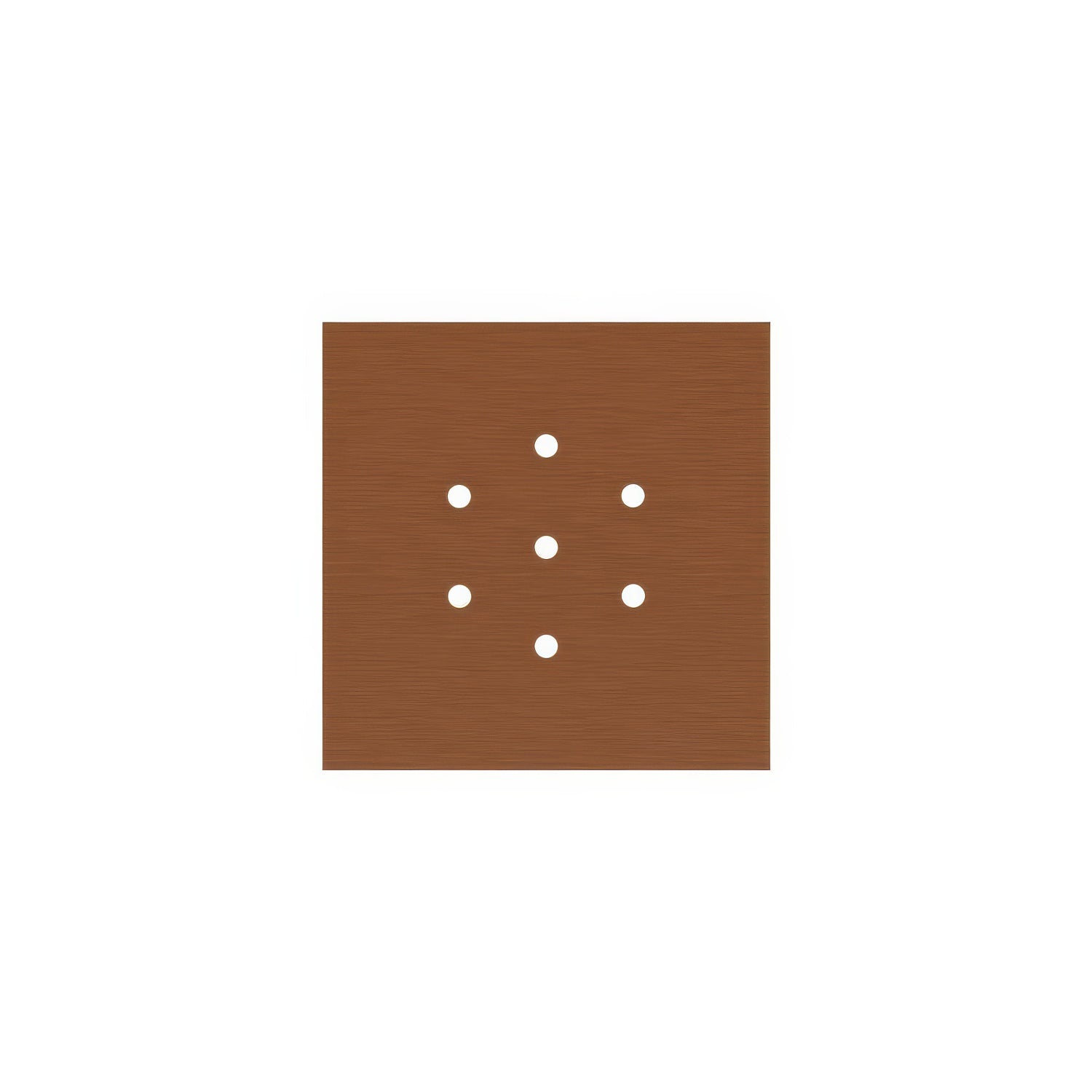 Rosone Rose-One quadrato, 200 mm con 7 fori e 4 fori laterali - Dibond Rame satinato Bianco