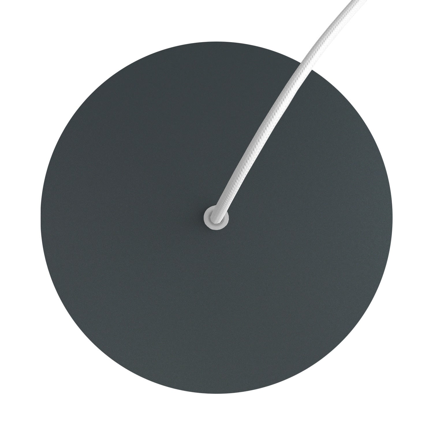 Rosone Rose-One rotondo, diametro 200 mm con 1 foro e 4 fori laterali - Antracite Bianco