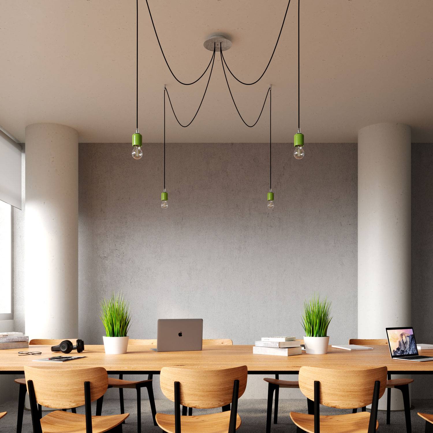 Rosone Rose-One rotondo, diametro 200 mm con 4 fori e 4 fori laterali - Legno Bianco