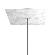 Rosone XXL Rose-One quadrato, 400 mm con 1 foro e 4 fori laterali - Marmo Carrara Bianco