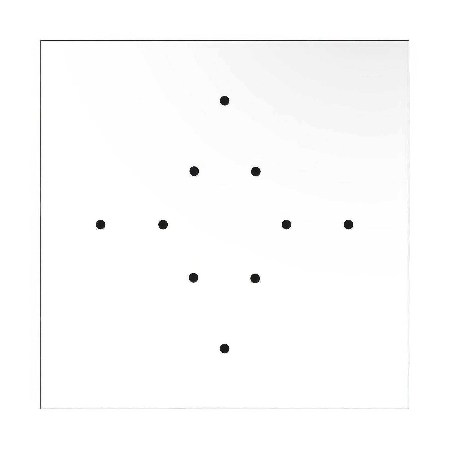 Rosone XXL Rose-One quadrato, 400 mm con 10 fori e 4 fori laterali - Bianco opaco Bianco