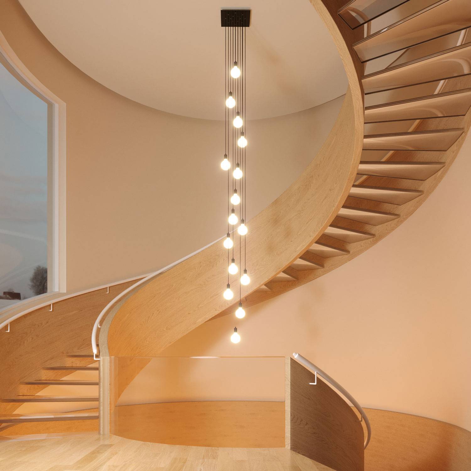 Rosone XXL Rose-One quadrato, 400 mm con 14 fori e 4 fori laterali - Verde prato Bianco