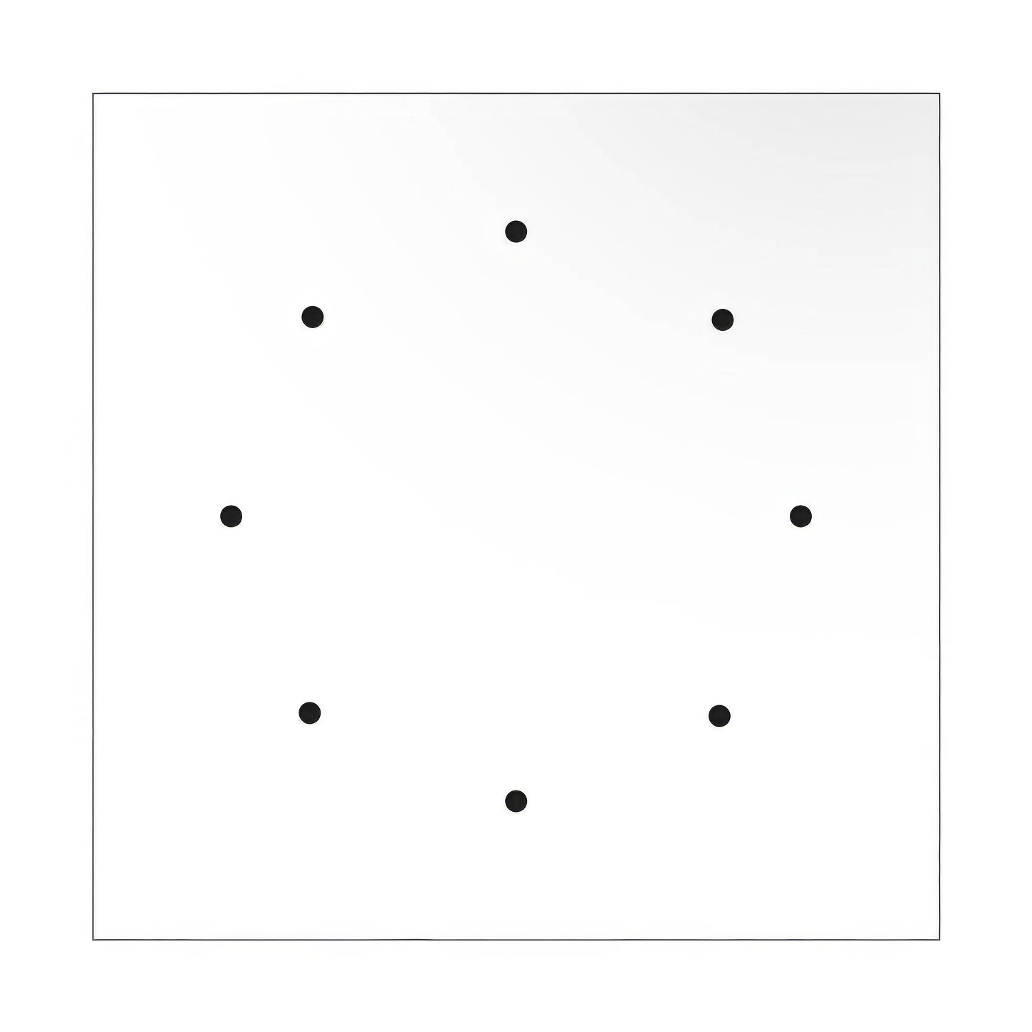 Rosone XXL Rose-One quadrato, 400 mm con 8 fori e 4 fori laterali - Bianco opaco Bianco