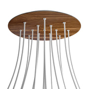 Rosone XXL Rose-One rotondo, diametro 400 mm con 15 fori e 4 fori laterali - Legno Bianco