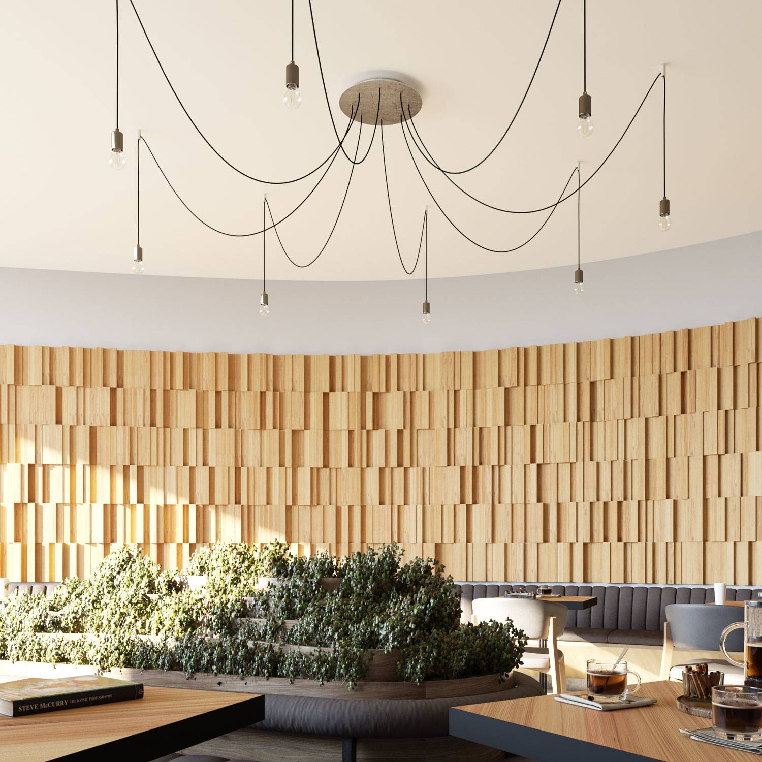 Rosone XXL Rose-One rotondo, diametro 400 mm con 8 fori e 4 fori laterali - Antracite Bianco