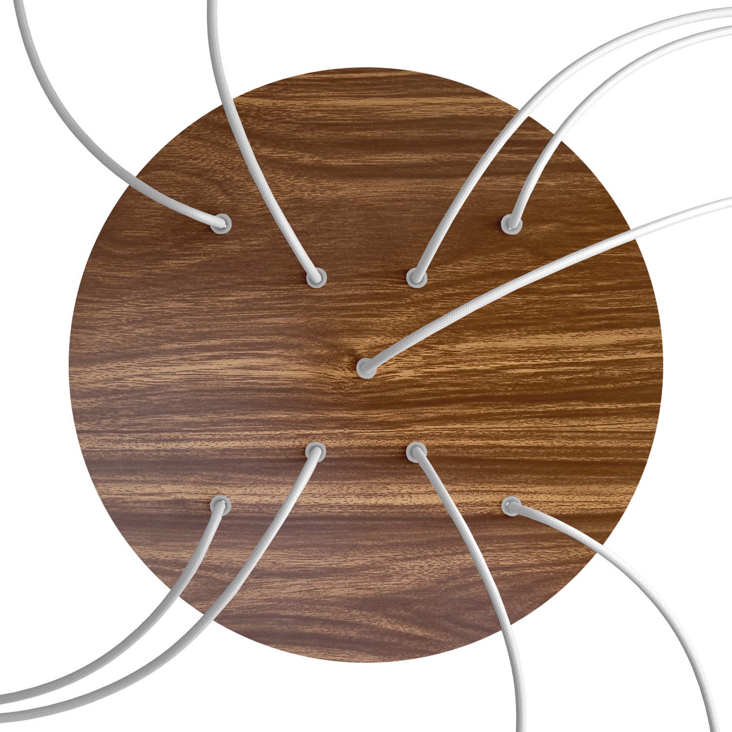 Rosone XXL Rose-One rotondo, diametro 400 mm con 9 fori a X e 4 fori laterali - Legno Bianco