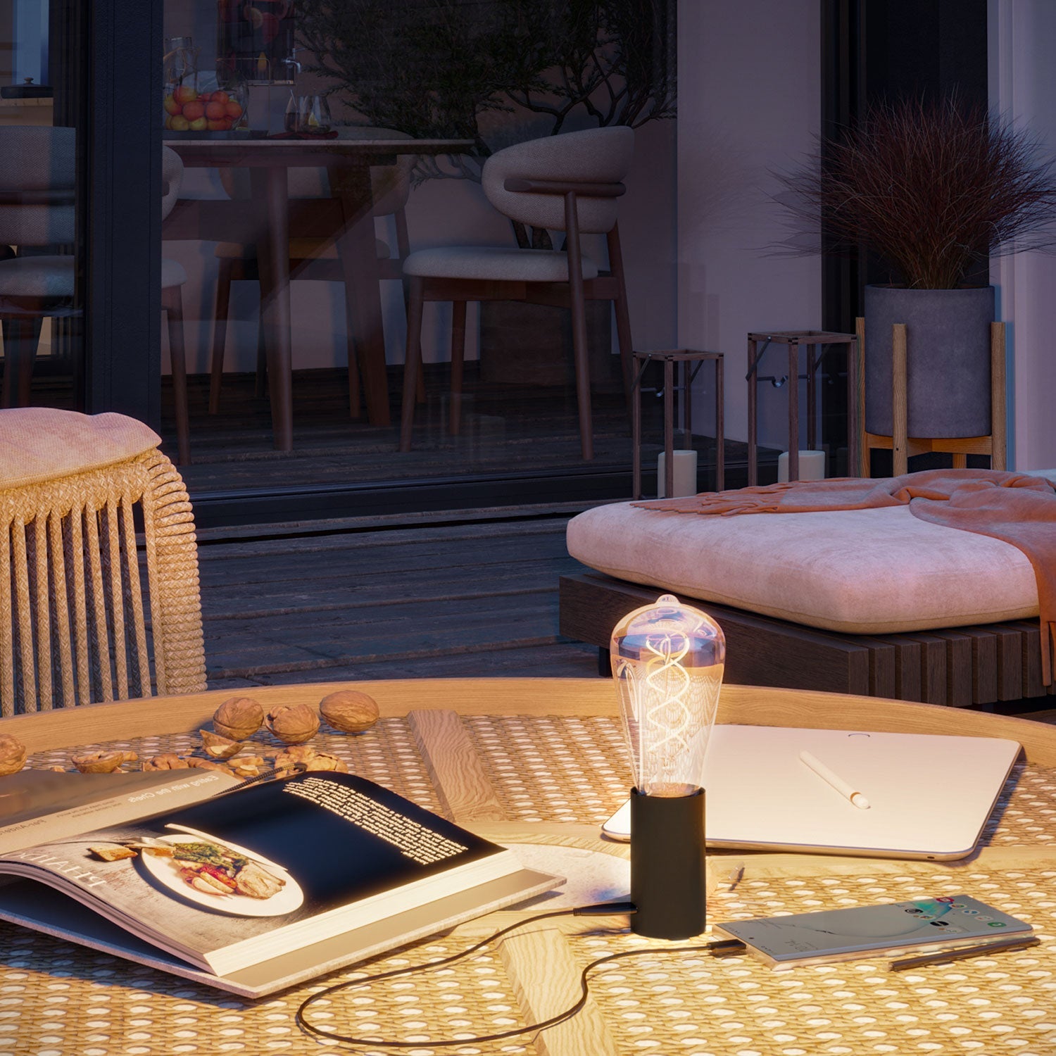 SI! Lampada portatile a 5V con lampadina ST64 - Nero