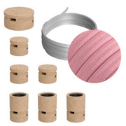 Sistema Filé Linear Kit - con cavo CM16 di 5 m per catenaria e 7 componenti in legno per interni