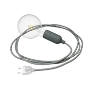 Snake Lampada in silicone con interruttore e spina - Grigio