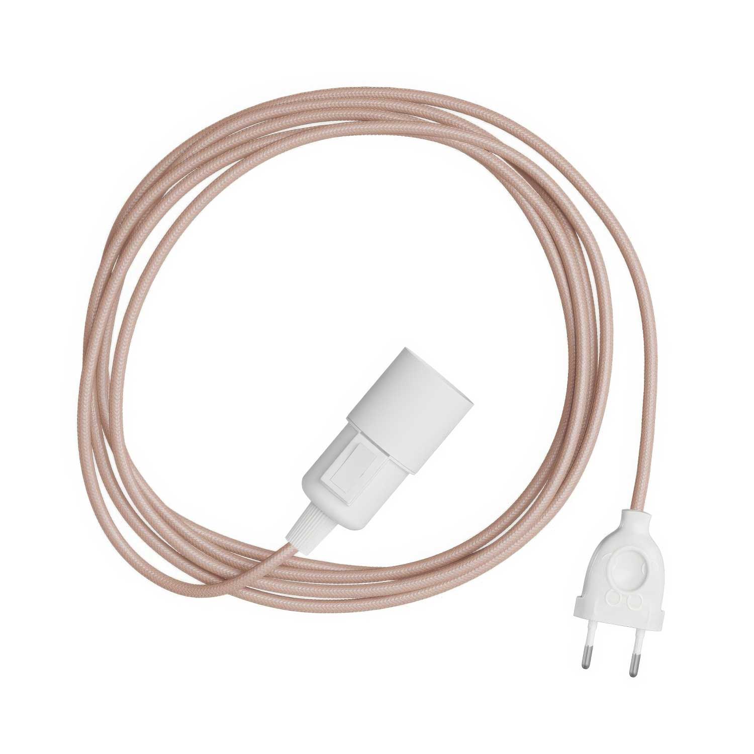 Snake - Lampada plug-in con cavo in tessuto colorato RM16
